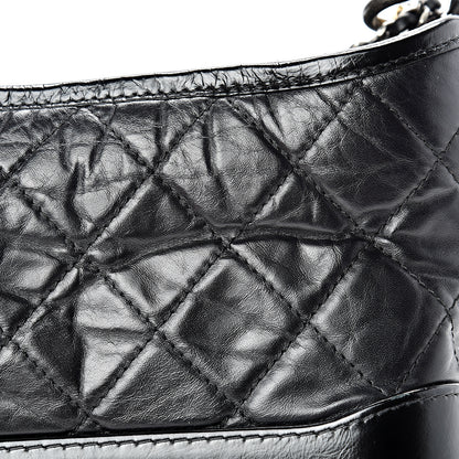 Chanel Aged Calfskin Quilted Small Gabrielle Hobo Black 10 of 13