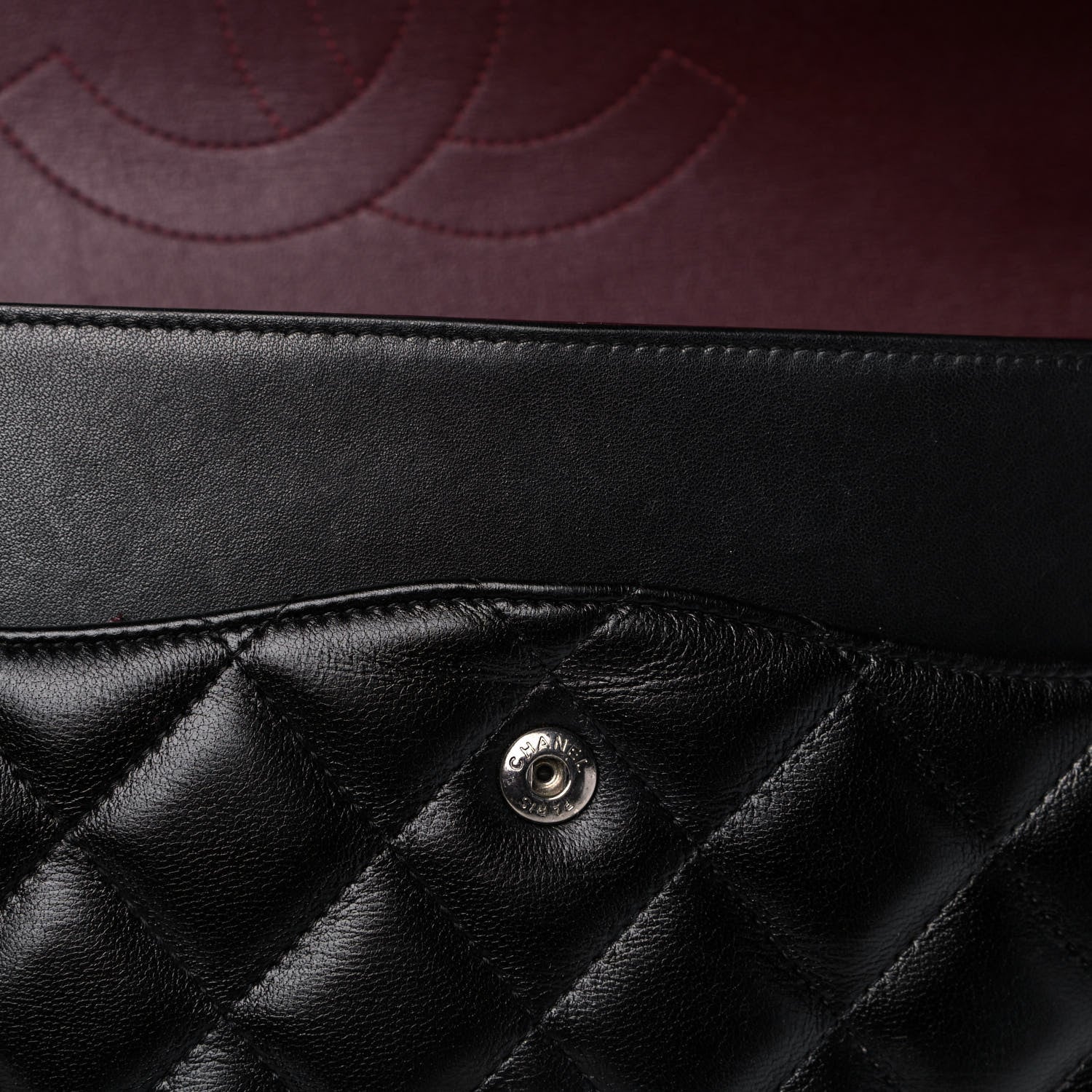 Chanel Lambskin Quilted Jumbo Double Flap Black 16 of 16
