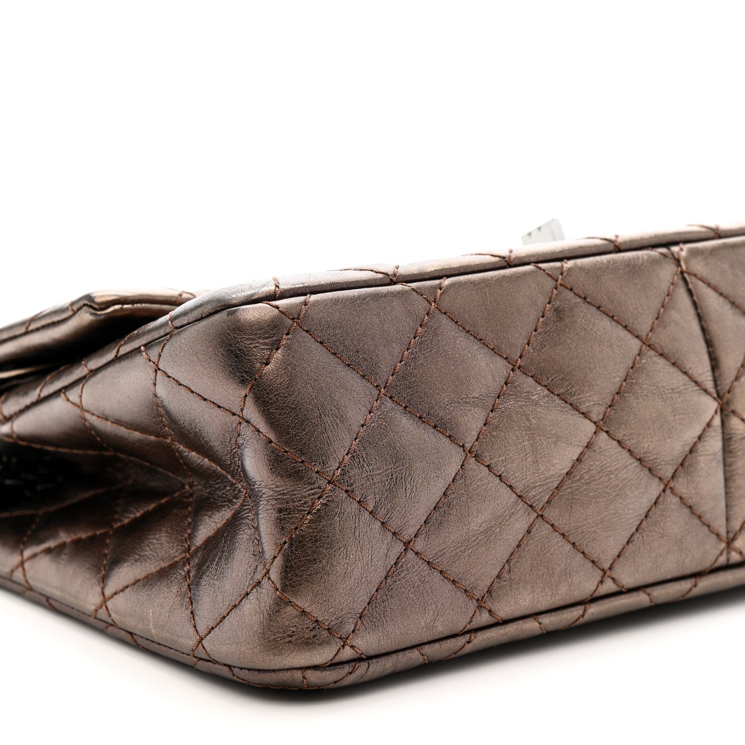 Chanel Metallic Aged Calfskin Quilted 2.55 Reissue 226 Flap Bronze 9 of 11