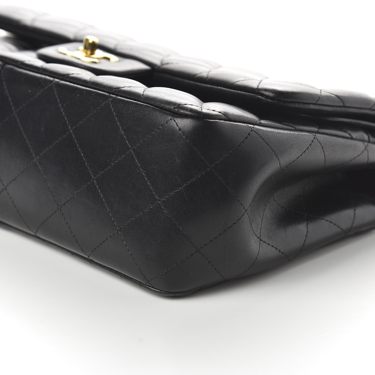 Chanel Lambskin Quilted Jumbo Double Flap Black 7 of 11