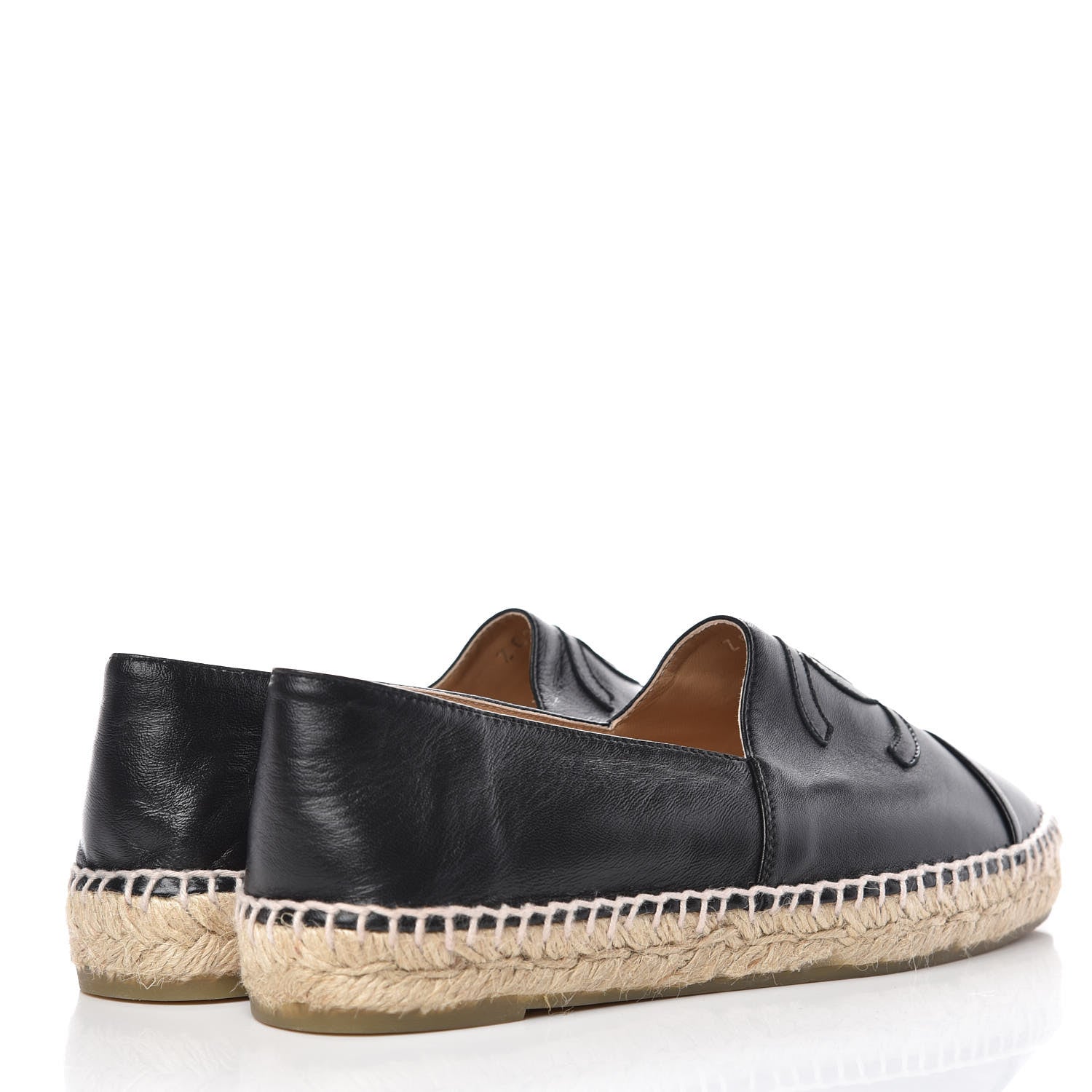Chanel Lambskin CC Espadrilles 39 Black 4 of 12
