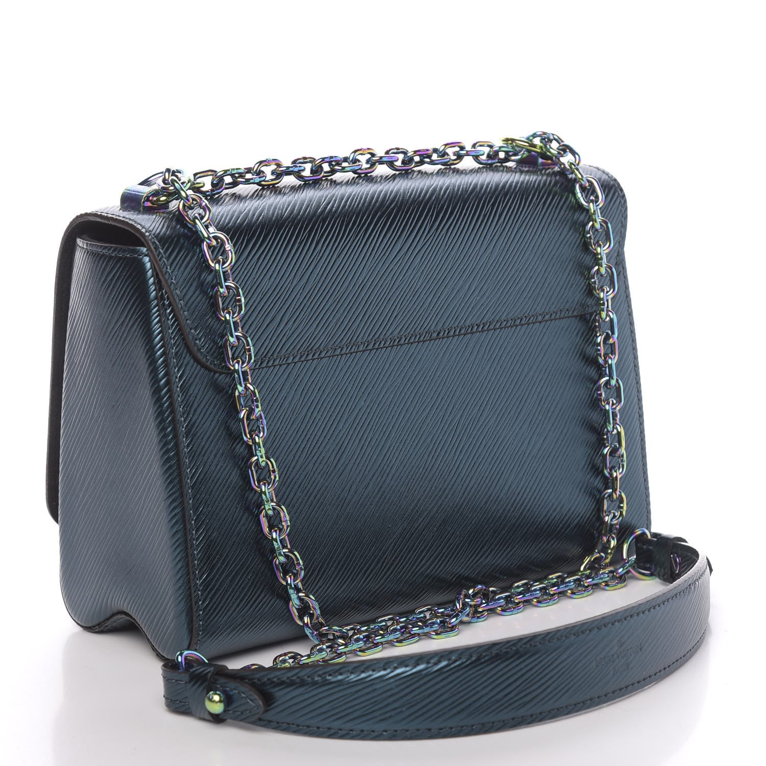 Louis Vuitton Epi Twist Scarabeo Shoulder Bag MM Blue Boreale 3 of 10