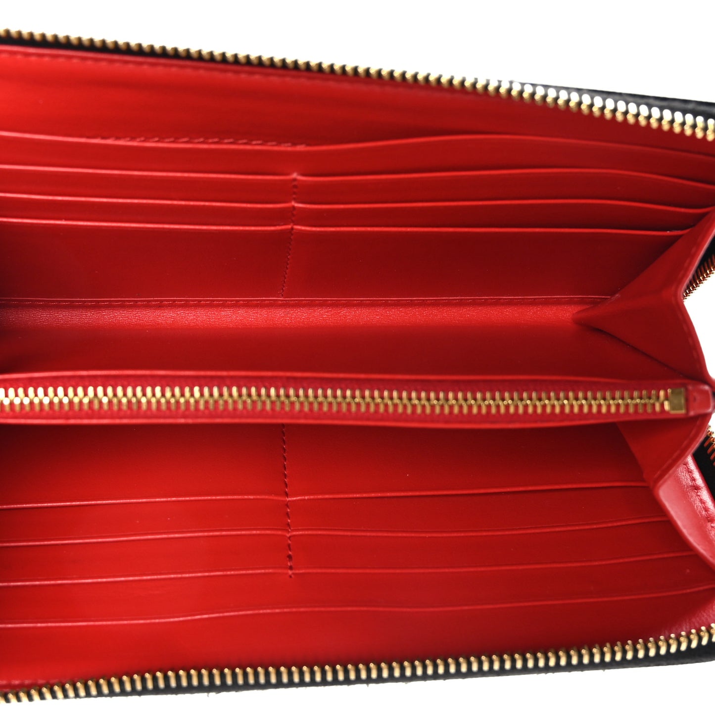 Vitello Move Bi-Color Zip Around Wallet Black Lacca