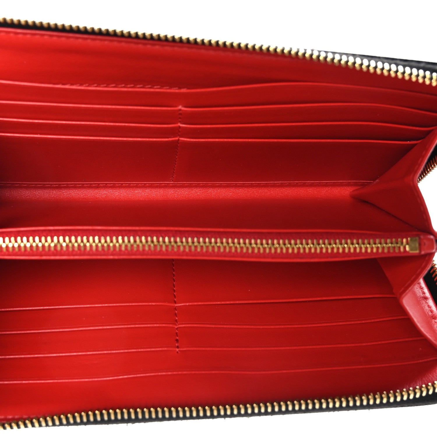 Prada Vitello Move Bi-Color Zip Around Wallet Black Lacca 5 of 10