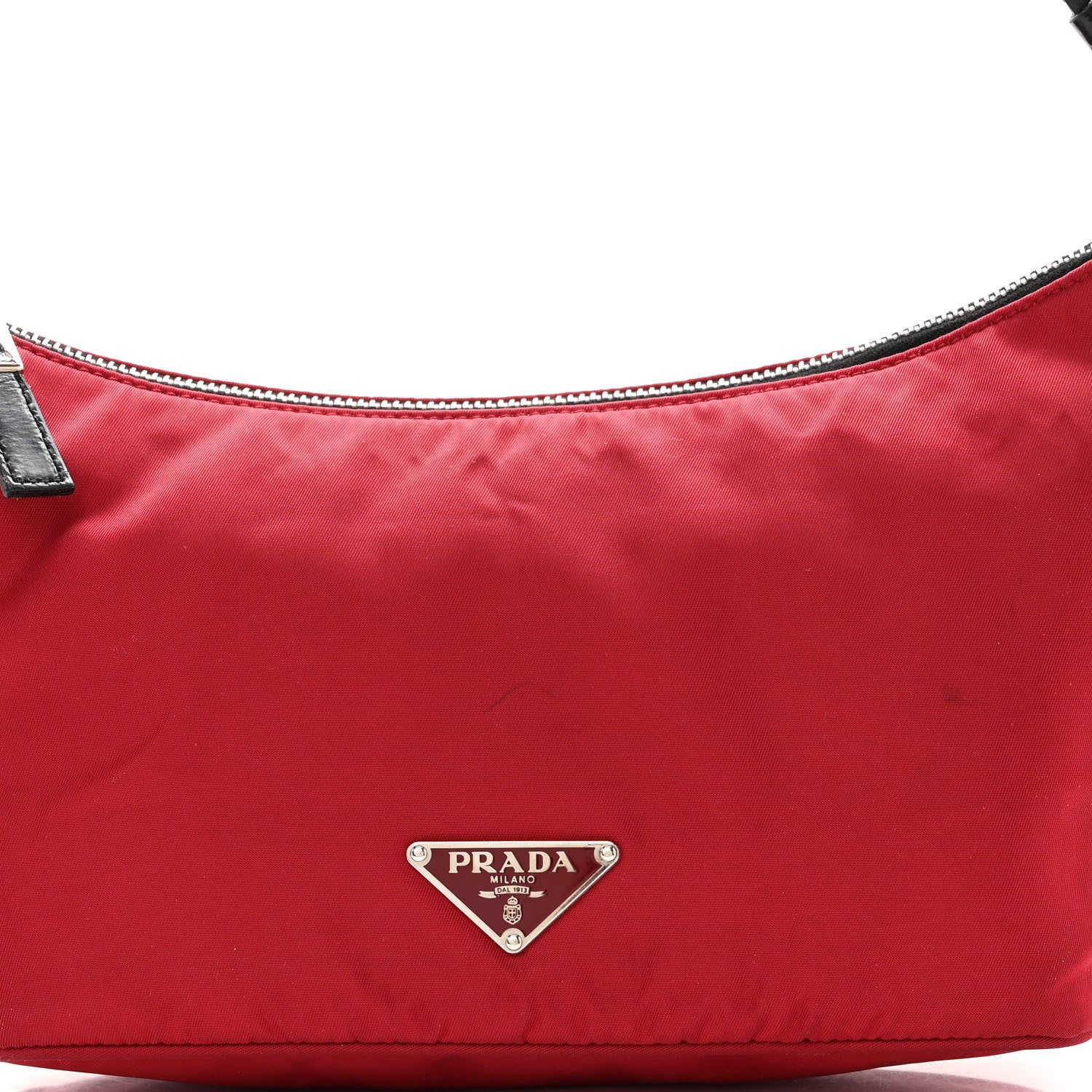 Prada Tessuto Sirio Pochette Rosso 7 of 10