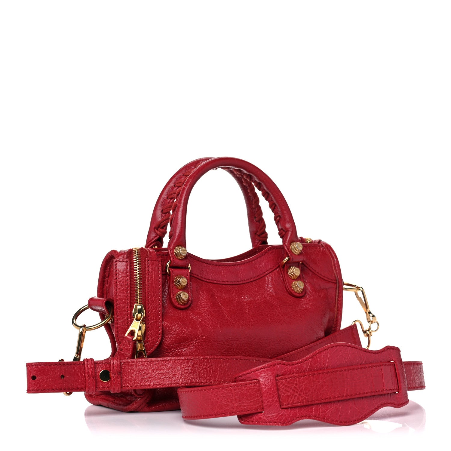 Balenciaga Agneau Giant 12 Gold Hardware Mini City Rouge Sapphire 3 of 15