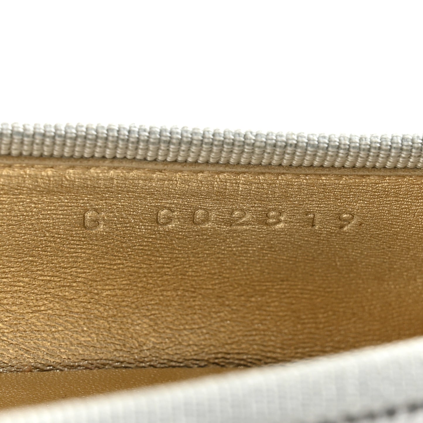 Laminated Goatskin Grosgrain Cap Toe CC Ballerina Flats 36 Silver Black