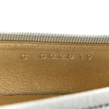 Chanel Laminated Goatskin Grosgrain Cap Toe CC Ballerina Flats 36 Silver Black 9 of 10
