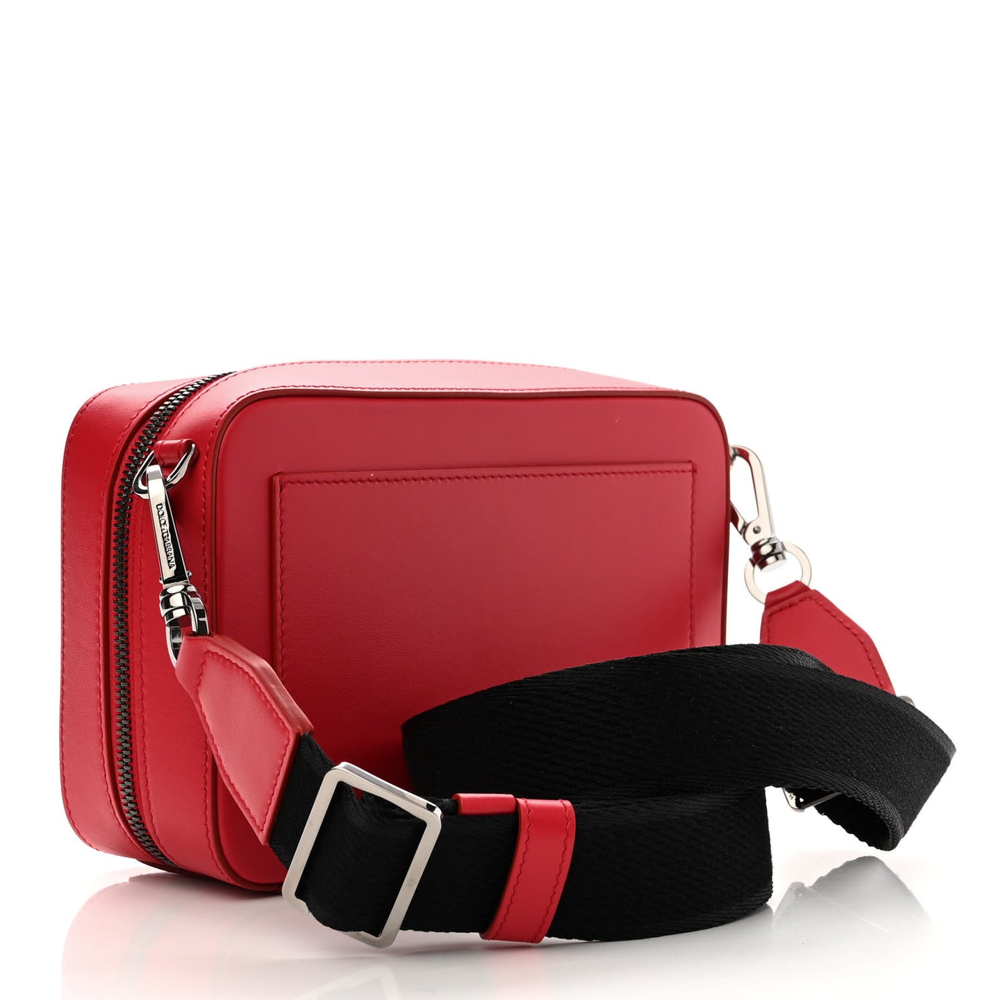 Calfskin Embossed DG Logo Mens Crossbody Bag Red