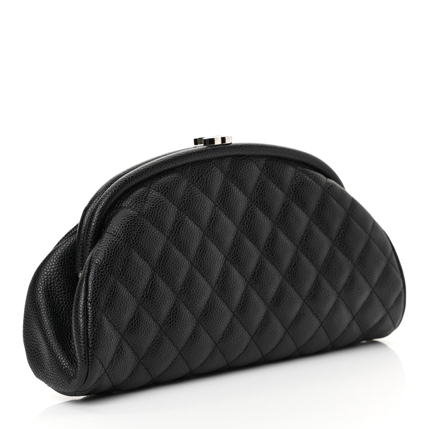 Caviar Quilted Timeless Clutch Black