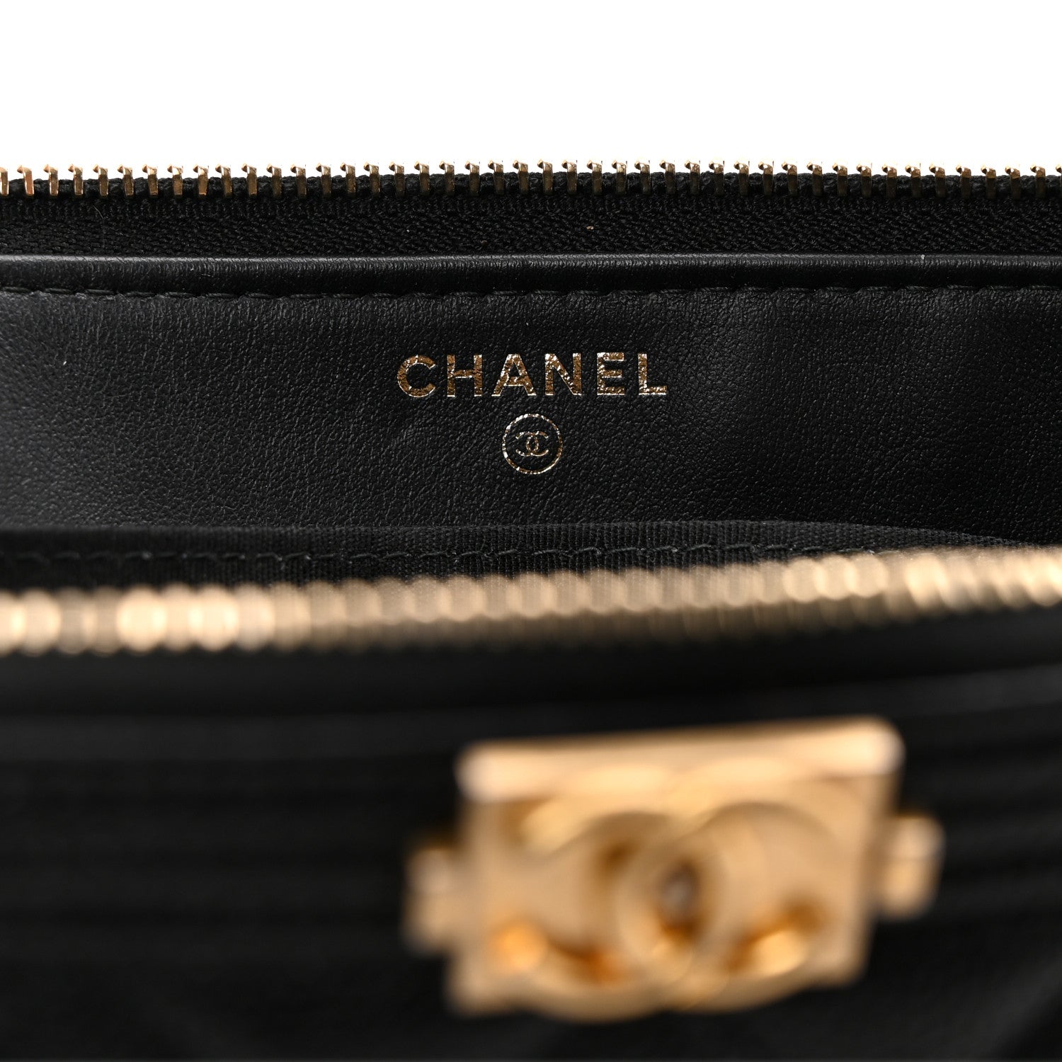 Chanel Caviar Quilted Small Zipped Boy Pouch Black 14 of 22