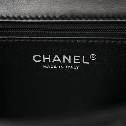 Chanel Lambskin Classic Twist Mini Rectangular Flap Black Burgundy 6 of 12
