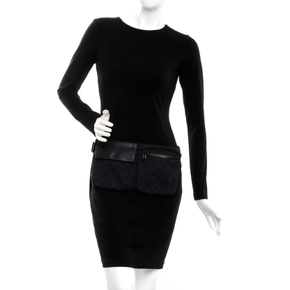 Gucci GG Monogram Double Pocket Belt Bag Black 2 of 18
