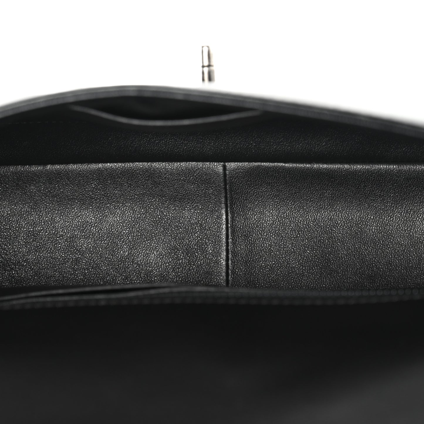 Calfskin Quilted Large Rock My Shoulder Flap Black