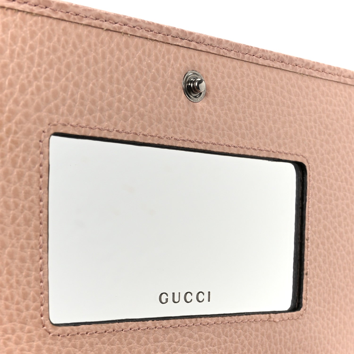 Gucci Dollar Calfskin Enamel Monochrome Mini GG Marmont Chain Wallet Perfect Pink 6 of 9