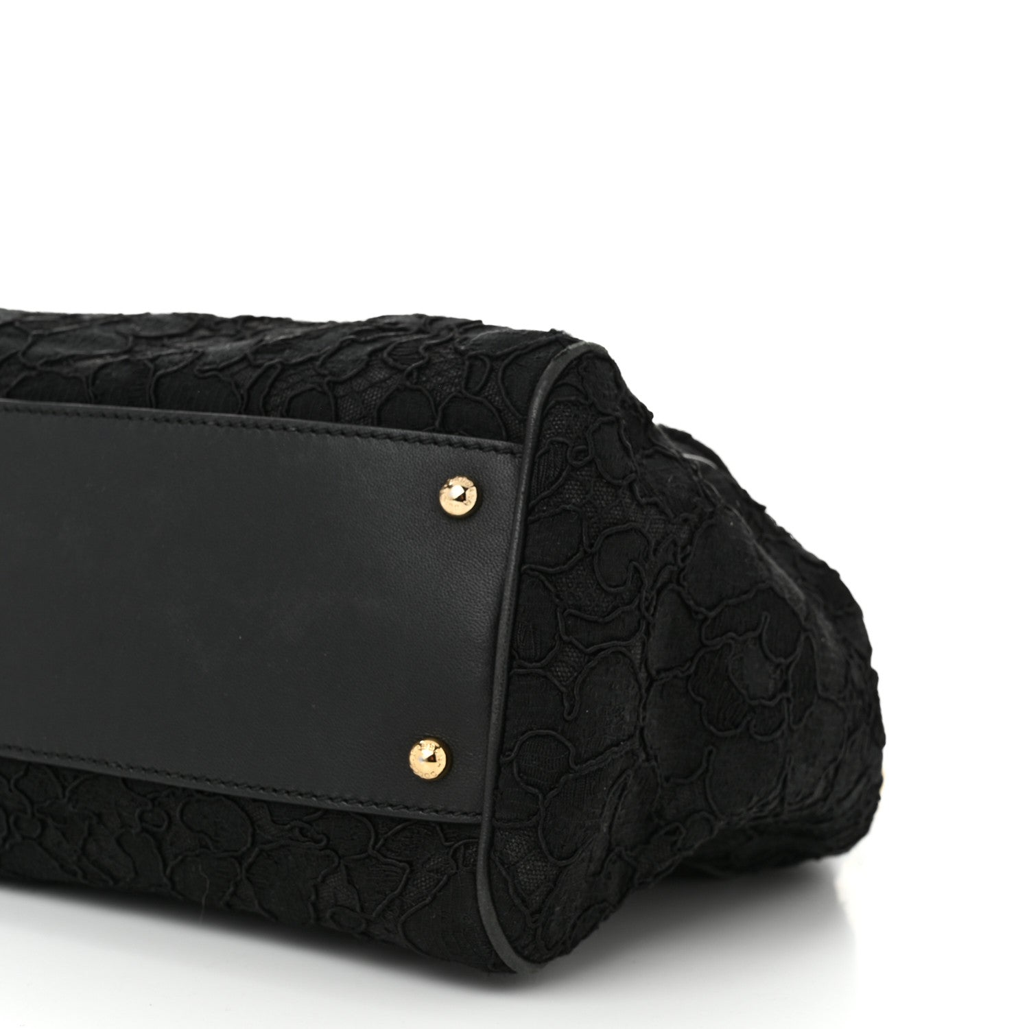 Dolce & Gabbana Calfskin Lace Miss Sicily Satchel Black 9 of 10