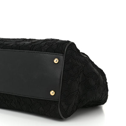 Dolce & Gabbana Calfskin Lace Miss Sicily Satchel Black 9 of 10