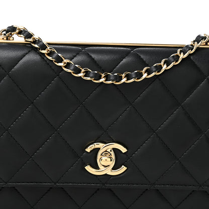 Chanel Lambskin Quilted Trendy CC Wallet On Chain WOC Black 9 of 12