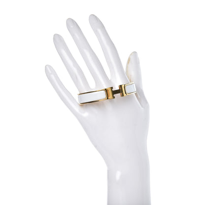 Hermes Enamel Narrow Clic Clac H Bracelet PM White 2 of 6