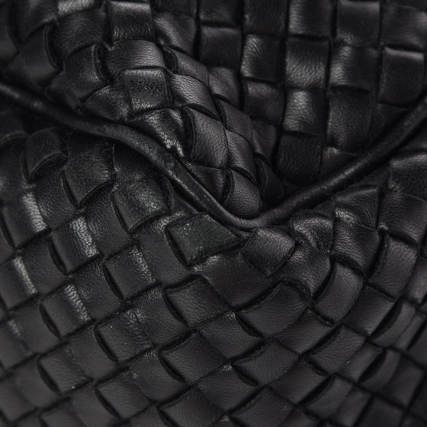 Wool Nappa Intrecciato Tote Black