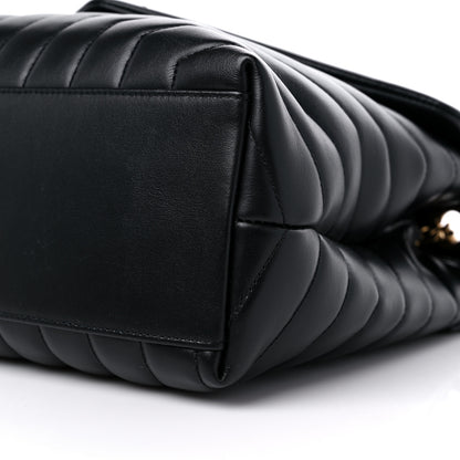 Saint Laurent Calfskin Y Quilted Monogram Medium Loulou Chain Satchel Black 10 of 13