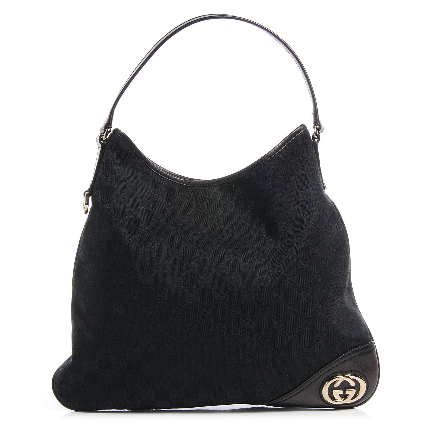 Gucci Monogram New Britt Medium Hobo Black 1 of 7