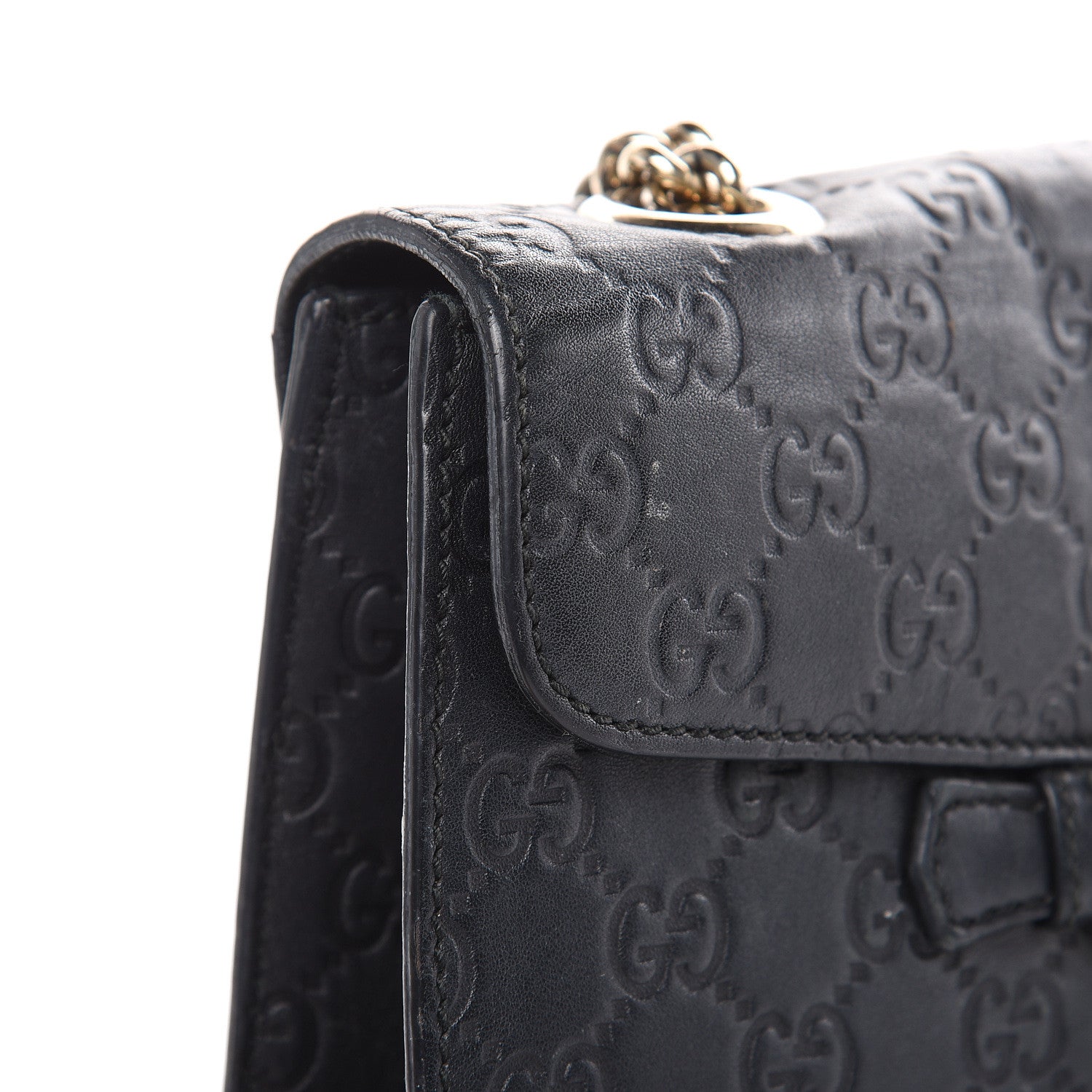 Gucci Guccissima Medium Emily Chain Shoulder Bag Black 14 of 27