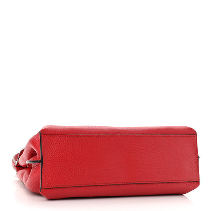 Gucci Cellarius Calfskin Small Bamboo Daily Top Handle Bag Hibiscus Red 4 of 10