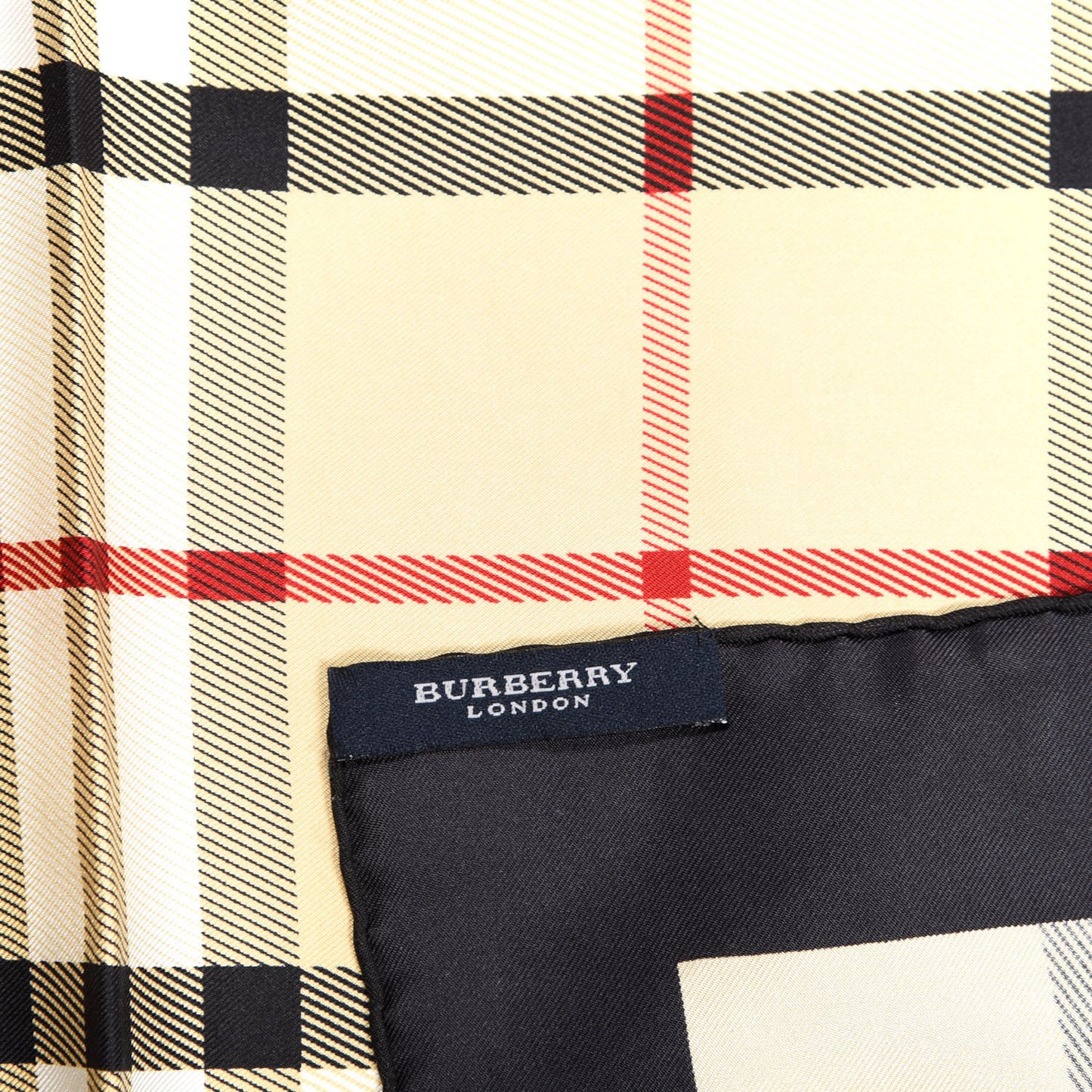 Silk House Check Scarf Beige