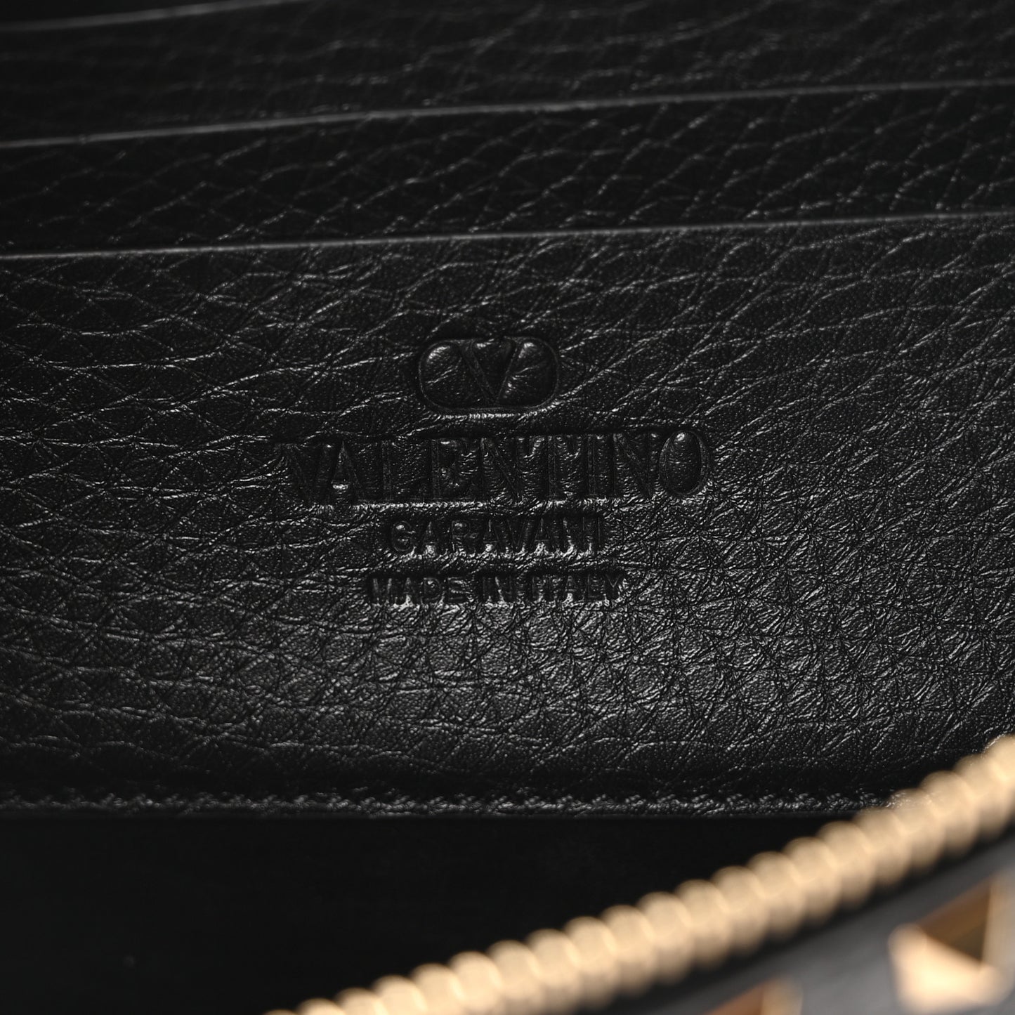 Calfskin Rockstud Belt Bag Black