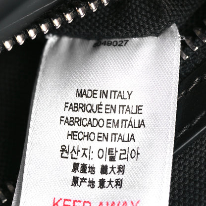 Burberry Calfskin Embossed Check Messenger Bag Black 7 of 9