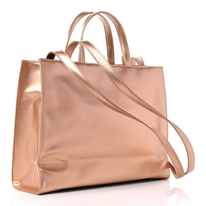 Telfar Metallic Vegan Leather Medium Shopping Bag Copper 3 of 11