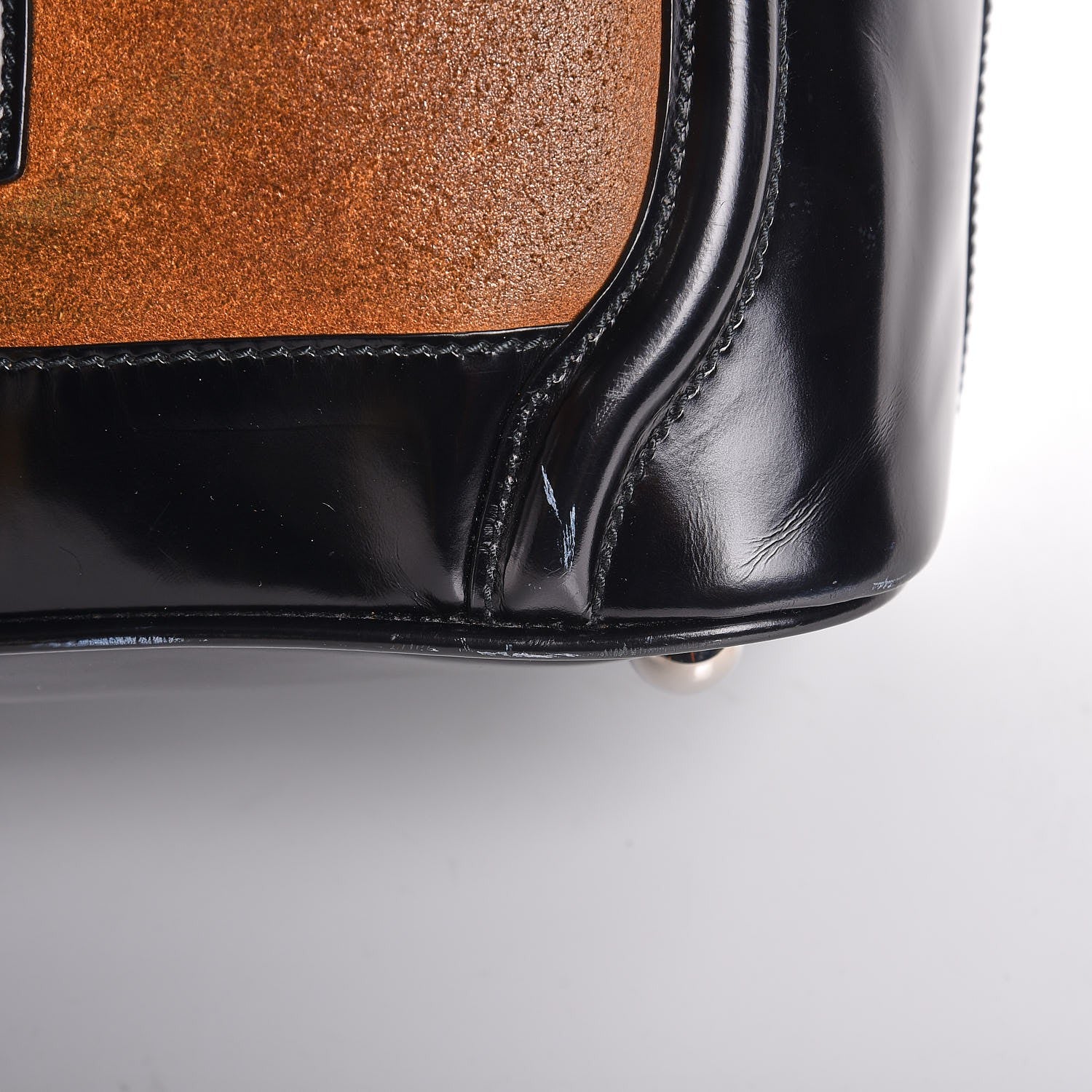 Balenciaga Calfskin Suede Frame Bag Brown Black 16 of 22