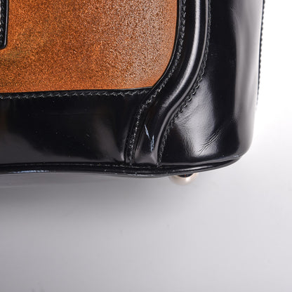 Balenciaga Calfskin Suede Frame Bag Brown Black 16 of 22