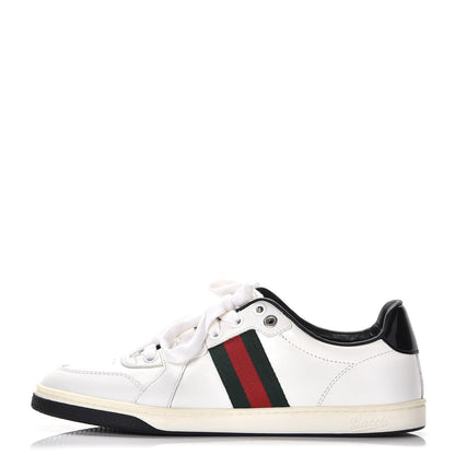 Gucci Calfskin Web Sneakers 37.5 White 1 of 9
