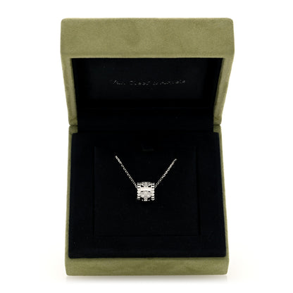 Van Cleef & Arpels 18K White Gold Diamond Small Perlee Clovers Pendant Necklace 5 of 5