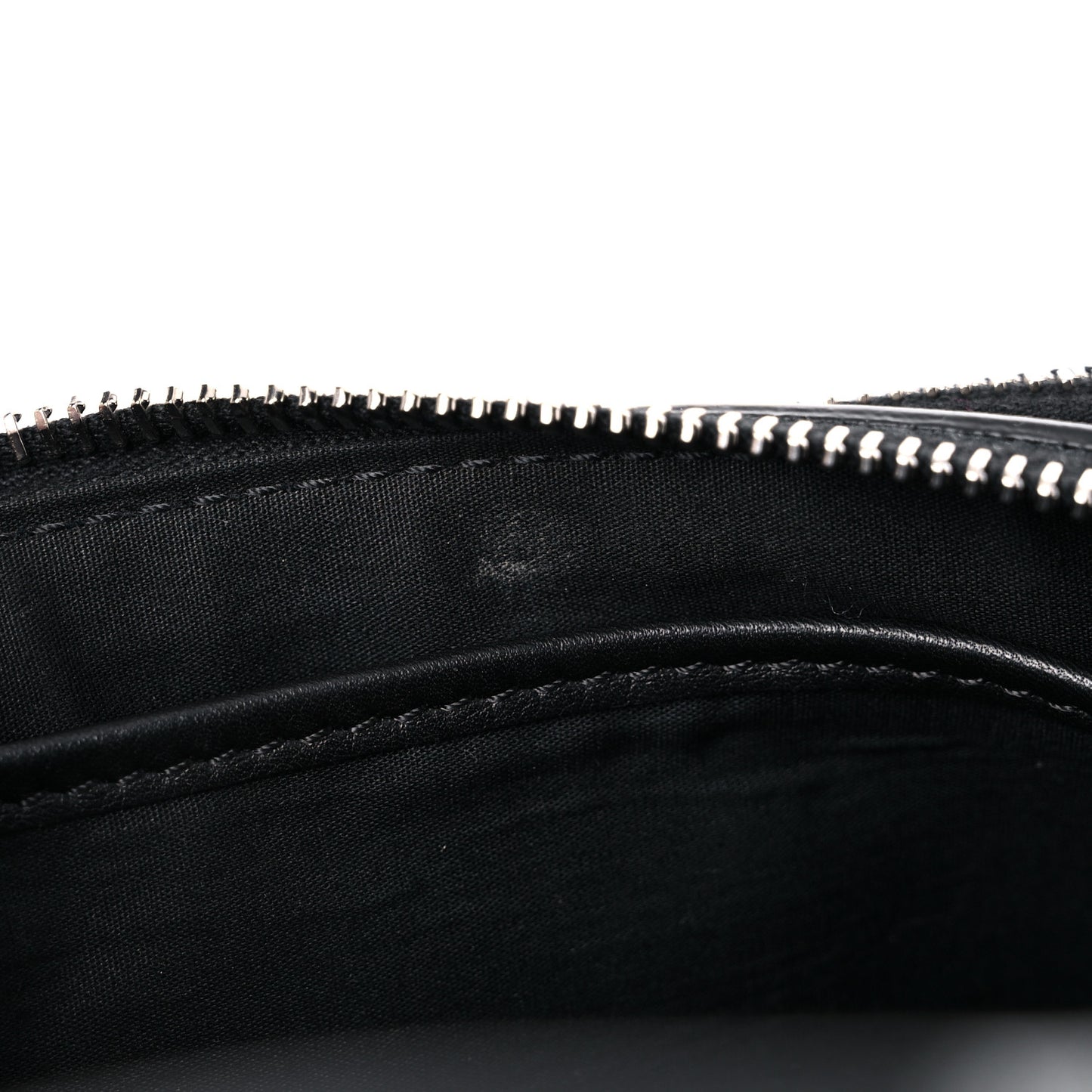 Calfskin Go Logo Belt Bag Black White