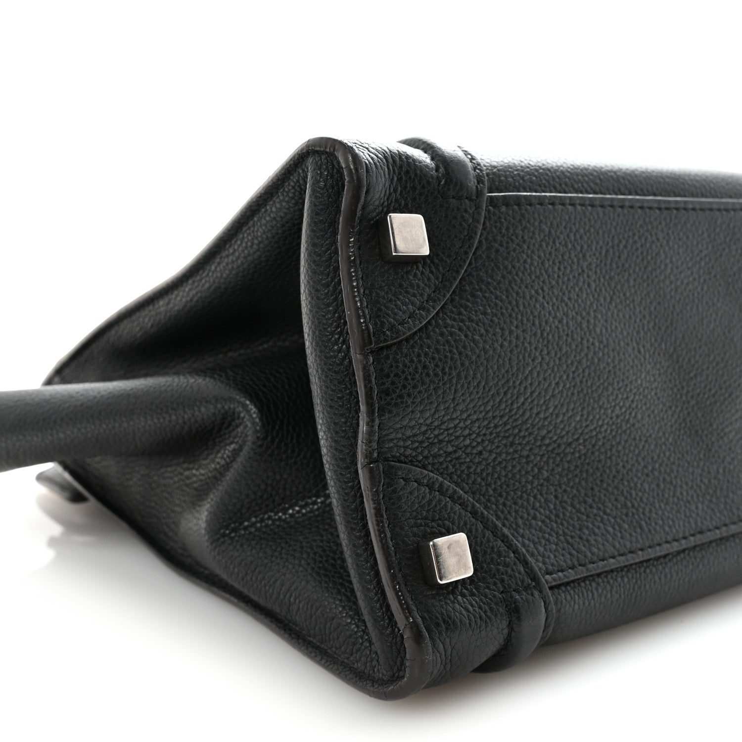 Celine Drummed Calfskin Micro Luggage Black 8 of 9