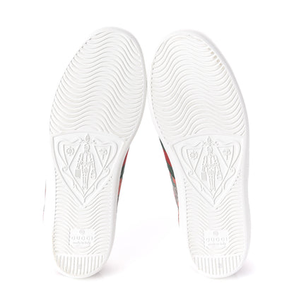 Gucci GG Supreme Monogram Strawberry Web Womens Ace Sneakers 35 Beige Multicolor Red Green 5 of 10