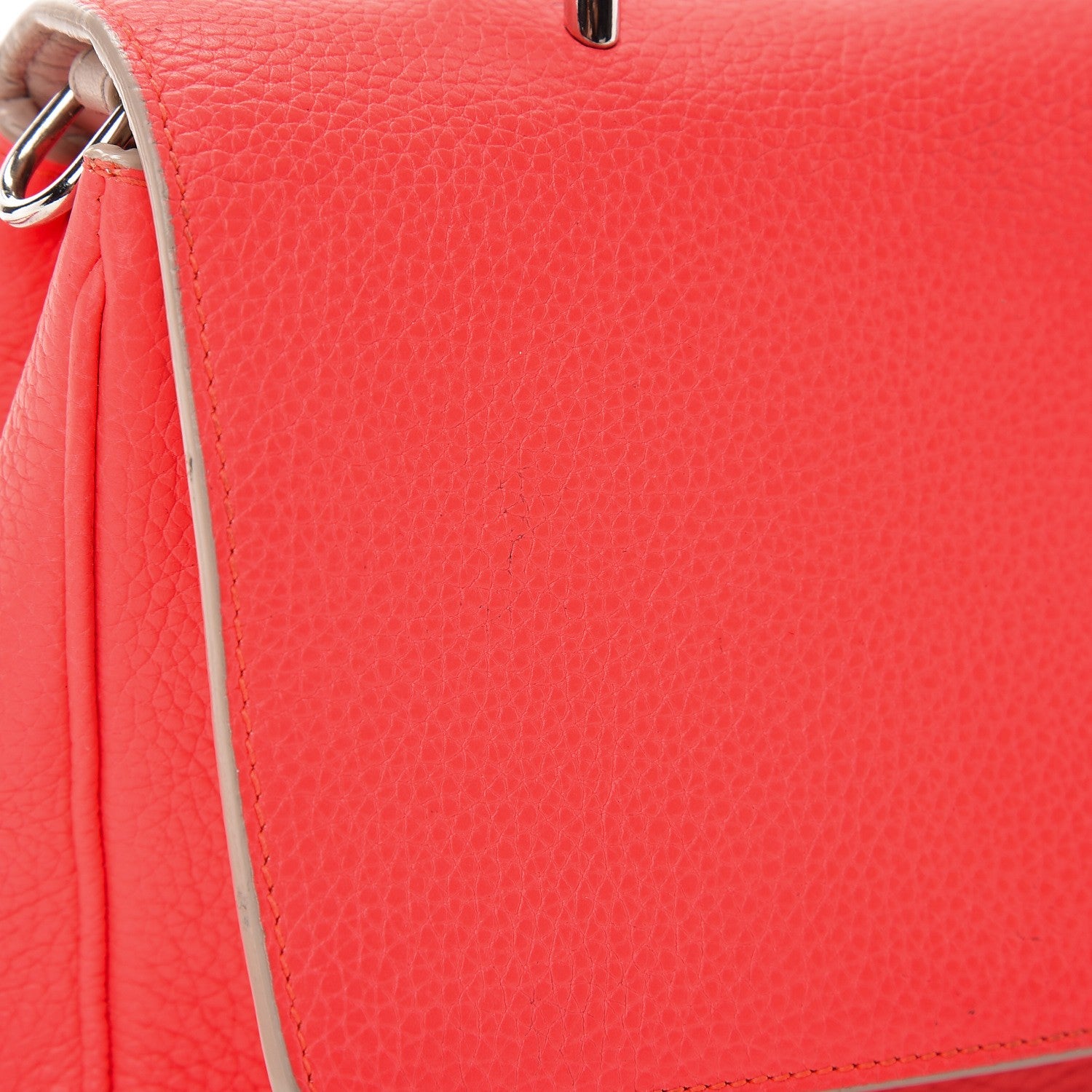 Christian Dior Bullcalf Mini Be Dior Satchel Fluorescent Goji Pink 9 of 19