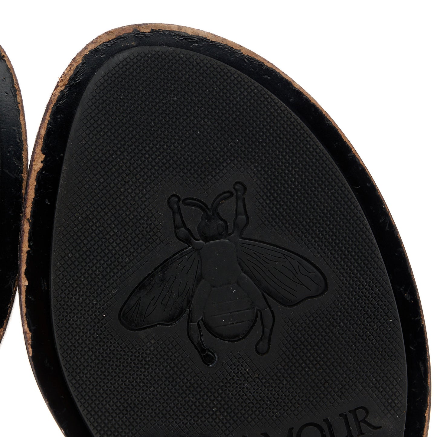 Calfskin GG Marmont Thong Sandals 38.5 Mystic White
