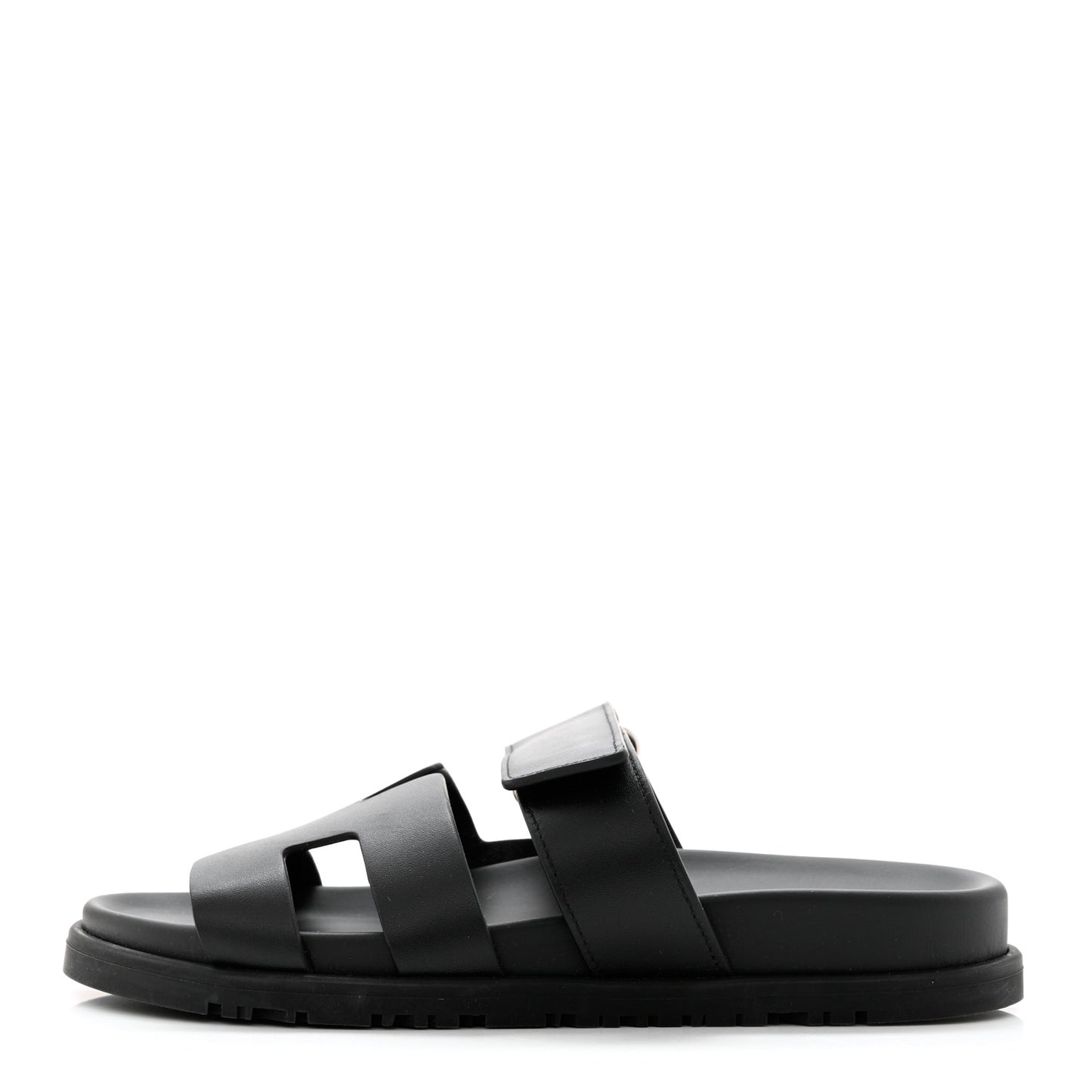 Calfskin Womens Chypre Sandals 36.5 Black