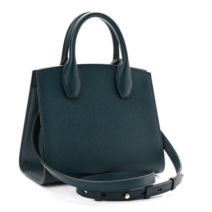 Salvatore Ferragamo Calfskin Small Studio Box Bag Dark Green 3 of 10