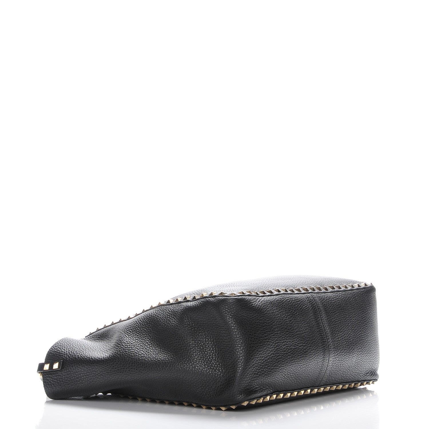 Valentino Garavani Pebbled Calfskin Medium Rockstud Reversible Tote Black Light Cuir 8 of 11