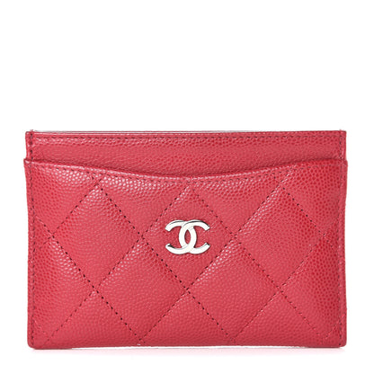 Chanel Caviar Quilted Card Holder Pink 1 of 9