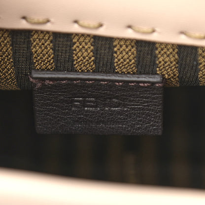 Fendi Vitello King Plexiglass Logo Embossed Mini Fendi Sunshine Shopper Tote Poudre 6 of 9