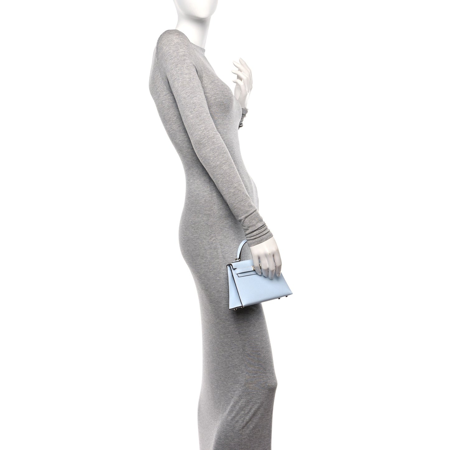 Epsom Mini Kelly Sellier 20 Bleu Brume