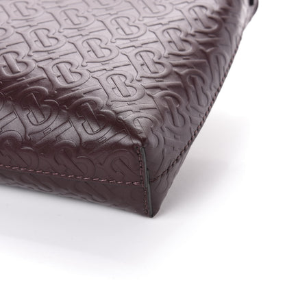 Burberry Calfskin Embossed Monogram Zip Pouch Oxblood 8 of 8