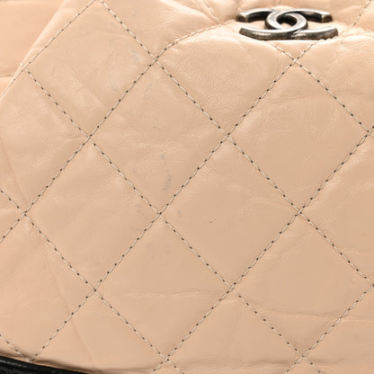 Chanel Aged Calfskin Quilted Small Gabrielle Backpack Beige Black 11 of 12