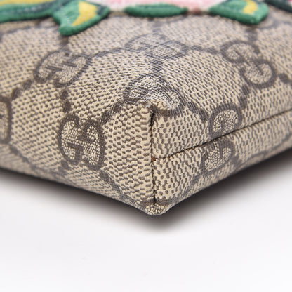 Gucci GG Supreme Monogram Embroidered Flowers Chain Wrist Wallet Multicolor 6 of 10